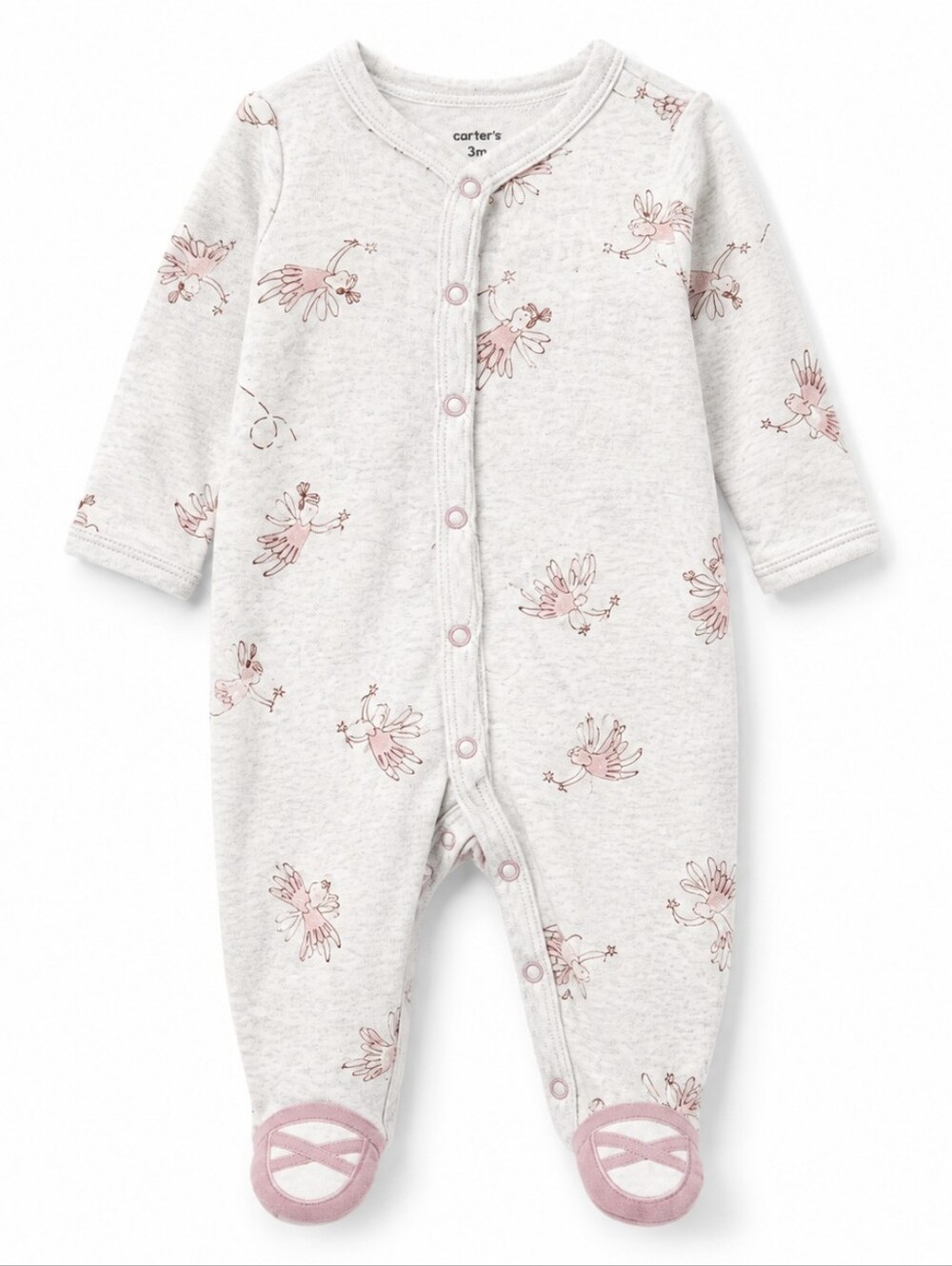 Carter’s Baby Girl Bird Ballet Footed Sleeper 3M NWT